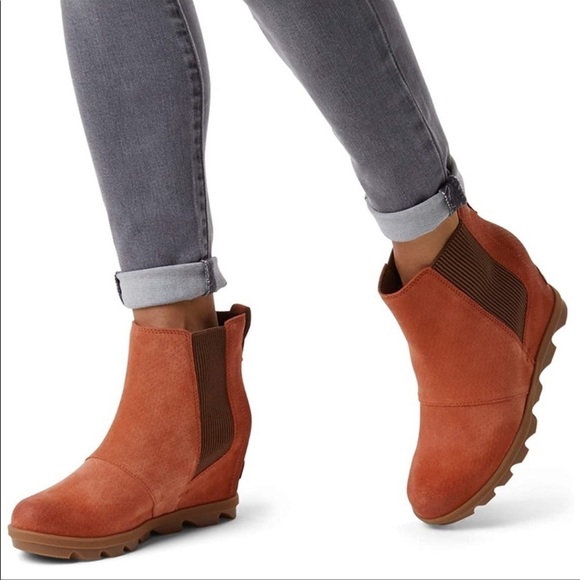 Sorel Shoes - Sorel Joan Of Artic II Suede Leather Waterproof Wedge Chelsea Boot